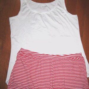 Joe Boxer Liesure shorts & Roz & Ali white top XL